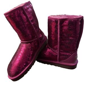 Pink Sequin Ugg Boots